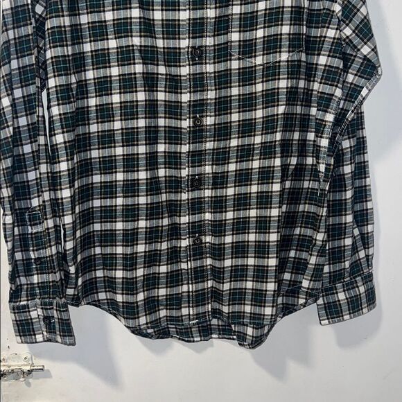 AEROPOSTALE Green and White Scottish Check Plaid Cotton Shirt-M NWT! - Picture 3 of 8
